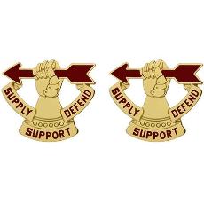 460th Quartermaster Company Unit Crest (Supply Support Defend)